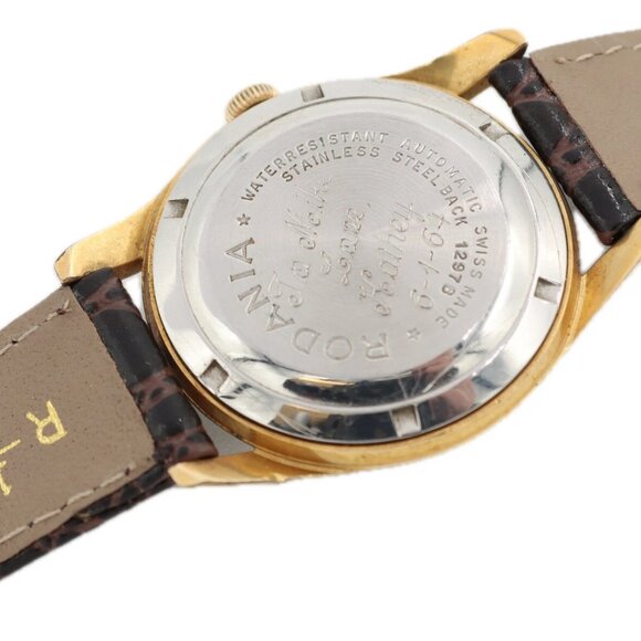 Vintage 34mm Rodania 1297B Men's Automatic Wristwatch 4007 Swiss Steel w Date - Picture 3 of 5